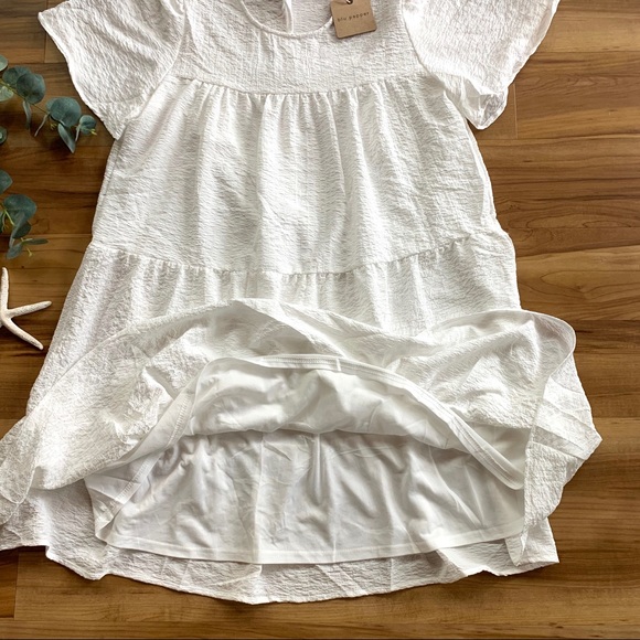 Blu Pepper Textured & Tiered Dress - Picture 7 of 16